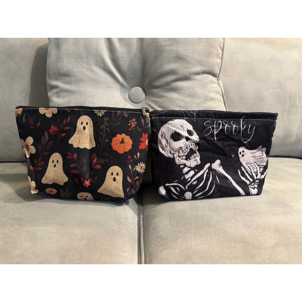 Halloween themed cosmetic pouches 2 pcs